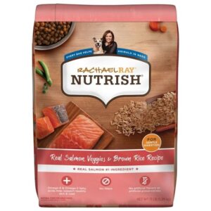 real salmon, veggies & brown rice recipe dry dog food, 13 lb. bag, no poultry by-product meal and no added wheat