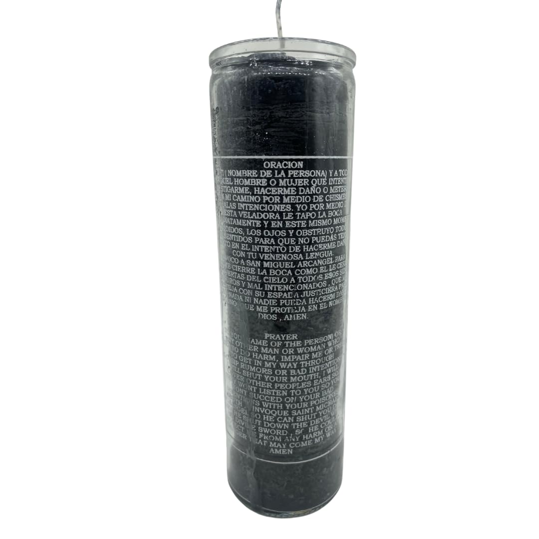 Tapa Boca Veladora Negra/Shut Up Black Ritual Candle