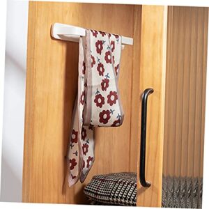 BUGUUYO Towel Mount Clothing Clothes Hanger Wall Mounted Clothes Hanger Kitchen Hand Towel Bar Wall Mounted Clothing Rack Dish Cloth Holder Towel Rod White The HIPS