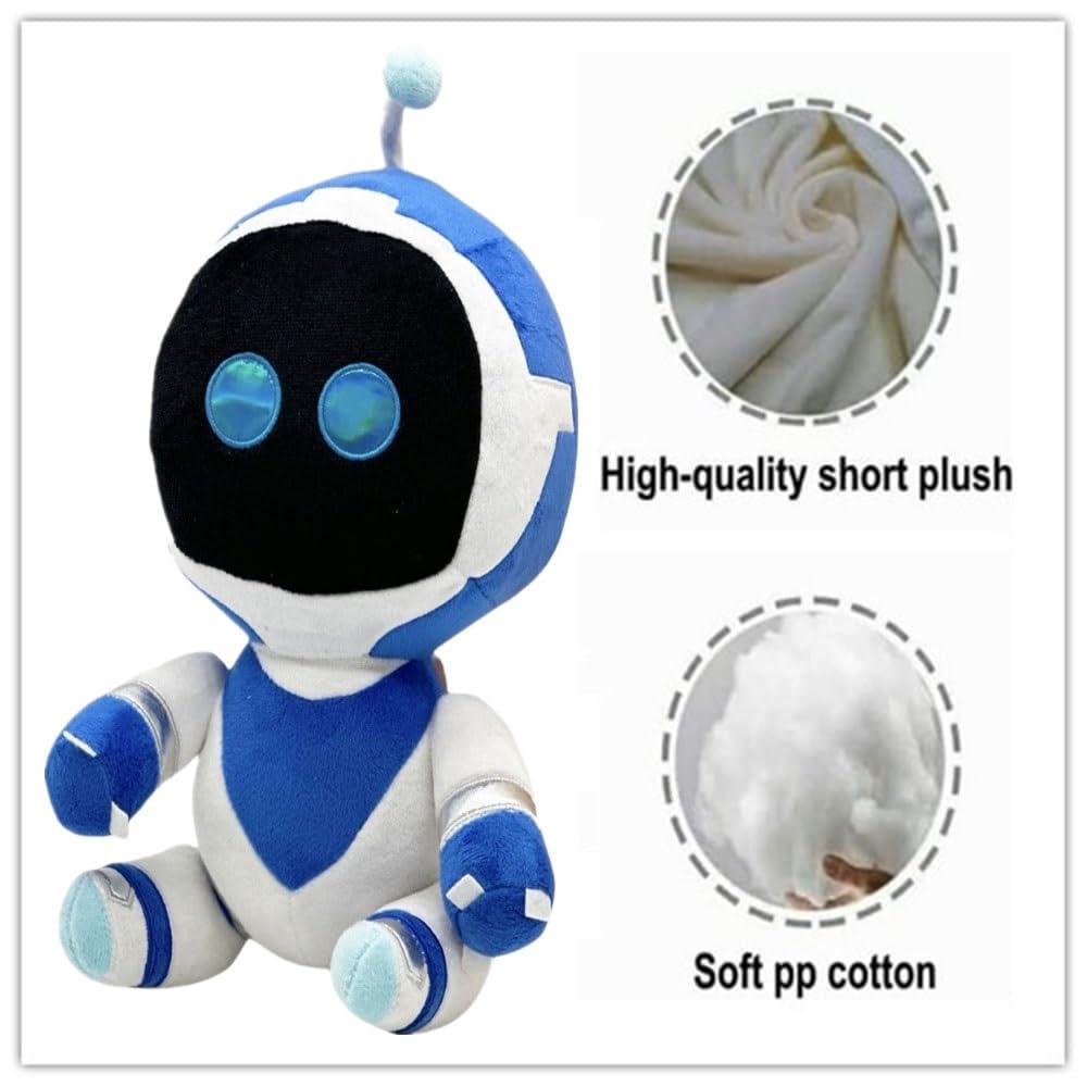 LPVIGJHK Astro Bot Plush, 11.8in/30cm Astro Bot Plushies Toy, Astro Bot Plushies Soft Stuffed Figure Doll, Cartoon Astro Bot Plush Doll Anime Plush Throw Pillow for Game Fans, Kids and Fans Gift