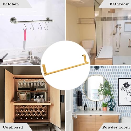 Over The Door Towel Rack - Space-Saving Hanging Towel Rack, Household Towel Organizer | Easy-Install Kitchen Towel Bar, Rustproof Over-Cabinet Towel Holder Suitable for Garages and Apartments