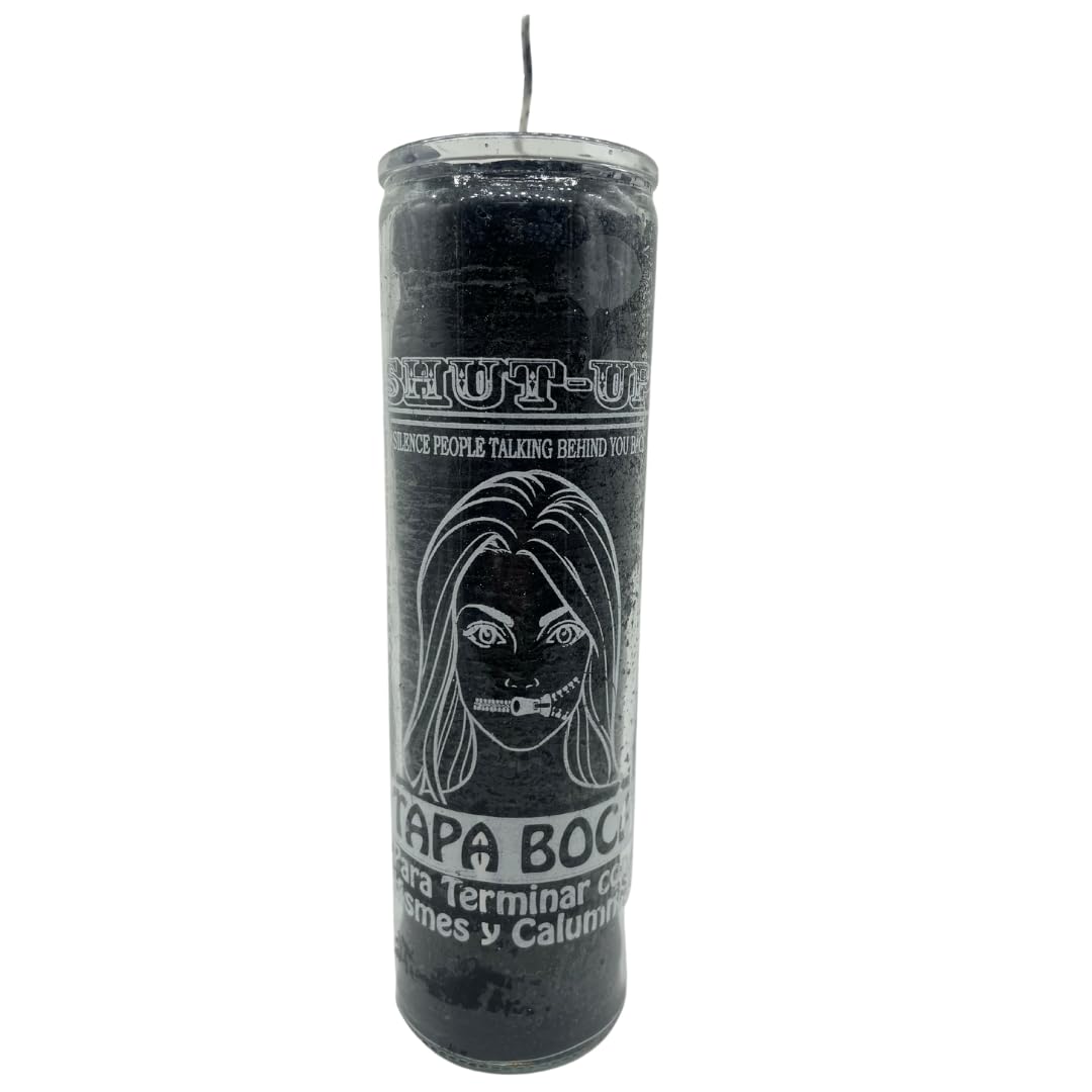 Tapa Boca Veladora Negra/Shut Up Black Ritual Candle