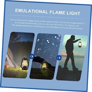 WOONEKY Outdoor Camping Lantern Convenient Camping Light Decorative Garden Lights Handle Camping Lamp Tent Supplies Hiking Emergency Light Handle Tent Light Camping Tent Light Oil Lamp LED