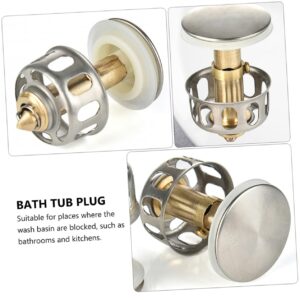 SHOWERORO 2pcs Sink Bathroom Sink Drain Bathtub Drain Stoppers Tub Hair Drain Catcher Vanity Sink Nun Ornament Sink Strainer Stopper Bath Tub No All Copper Plus 304