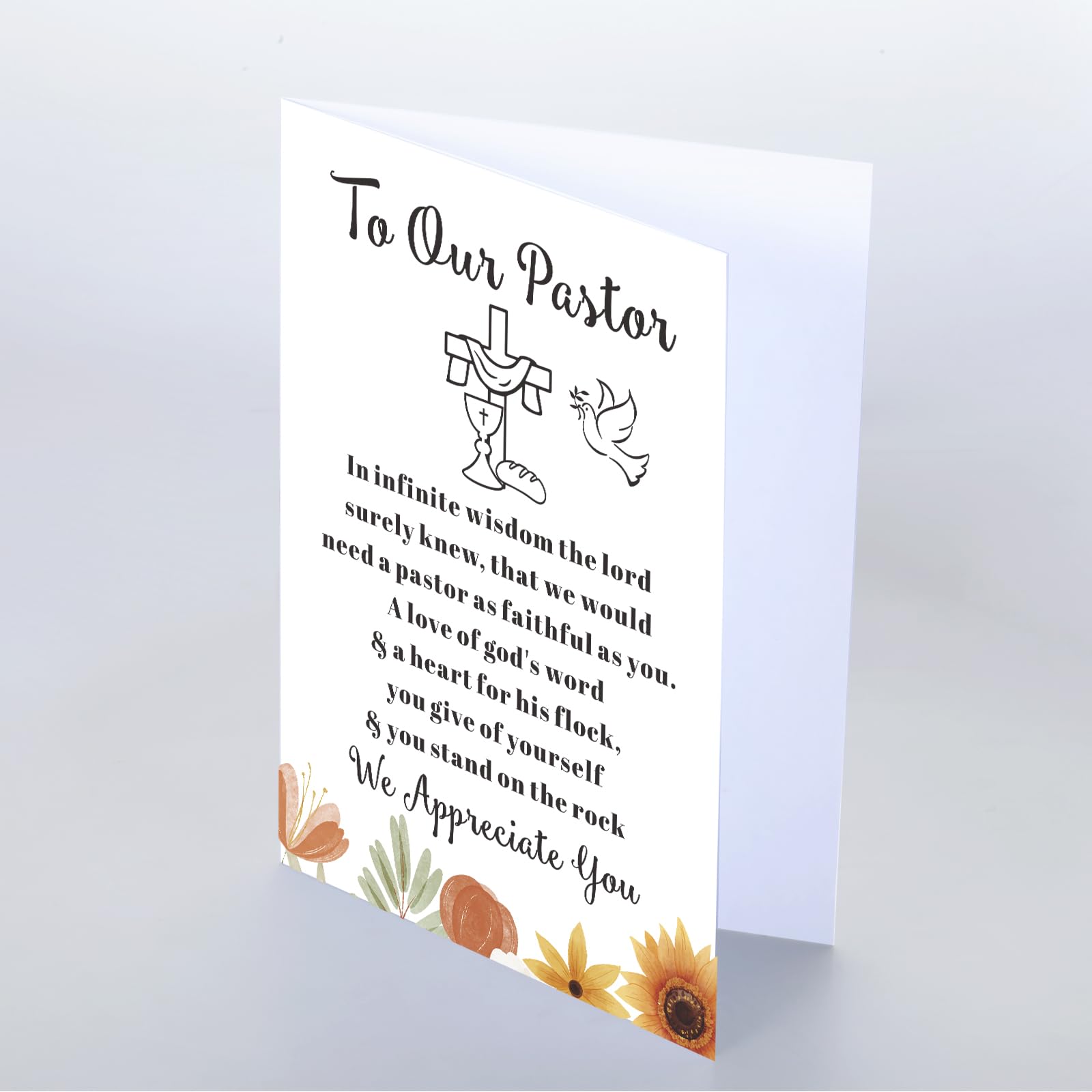 GGOJAGST Pastor Appreciation Cards Pastor Appreciation Gifts Religious Pastor Gifts for Men Women Pastor Birthday Card Pastor Wife Appreciation Gifts Thank You Gift for Pastor Anniversary Card