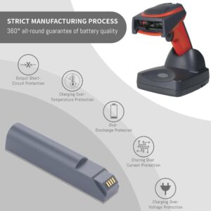 BAT-SCN01 Battery Replacement for Honeywell 3820 3820i 4620 4820 4820i 5620 6320 for Xenon 1902 for Hyperion 1302g for Granit 1911i 1981i for Voyager 1202g 1452g 1472g Handheld Barcode Scanner 2400mah