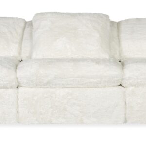 Barefoot Mega Plush 3-Seat Sofa in White Fabric by Hooker Furnishings