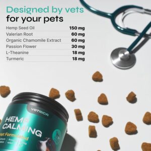 Vetrica Dog Calming, Supplement Soft Chews - Behavioral Issues & Anxiety & Sleep - Wellness Supplements for Calming Support