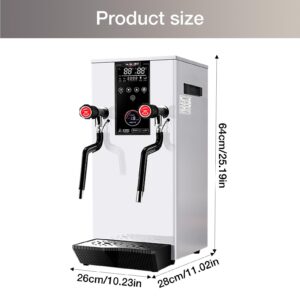 Electric Milk Frother,12L Steam Boiling Water Frothing Machine | 110 V Milk Foamer, Steam Milk Frothing Machine for Espresso Coffee Tea Coffee Shop Dessert Shop