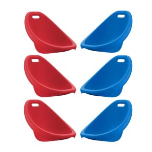 kids' scoop rocker chairs in assorted colors blue, red, by american plastic toys stackable, 6 pack, 50 lb weight capacity ideal for reading, playroom, school, and classroom environments for kids