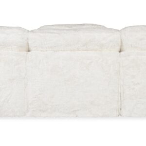 Barefoot Mega Plush 3-Seat Sofa in White Fabric by Hooker Furnishings