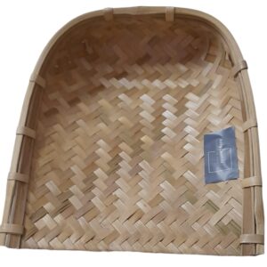 Handwoven Bamboo Soop Basket, 16 x 15 inches for Chhath Puja