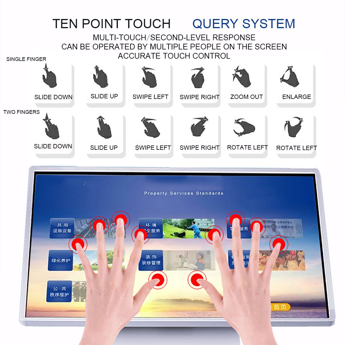 Floor Standing Digital Signage Displays, Self-service Inquiry Terminal Machine, Advertising Display Kiosk, HD1920x1080, for Information Inquiry, Self-service Processing, Navigation, Bank Hotel Airport