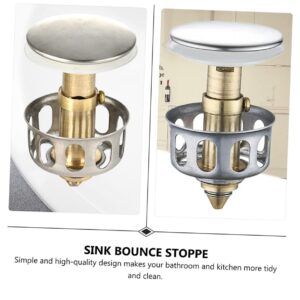 SHOWERORO 2pcs Sink Bathroom Sink Drain Bathtub Drain Stoppers Tub Hair Drain Catcher Vanity Sink Nun Ornament Sink Strainer Stopper Bath Tub No All Copper Plus 304