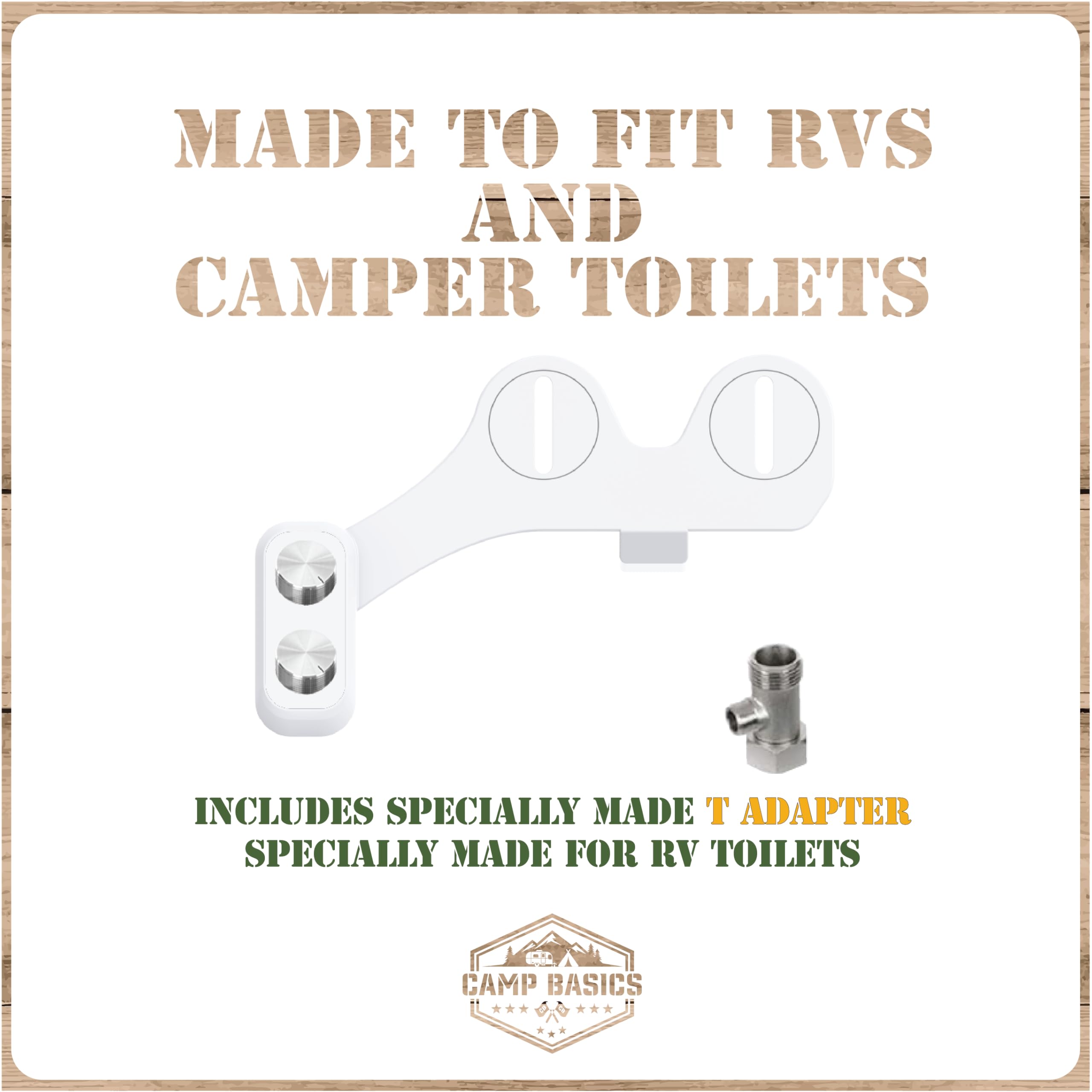 Camp Basics RV Bidet Made to Fit Your RV and Camper Trailer | Easy to Install and Self Cleaning | Non Electric | Upgrade Your RV