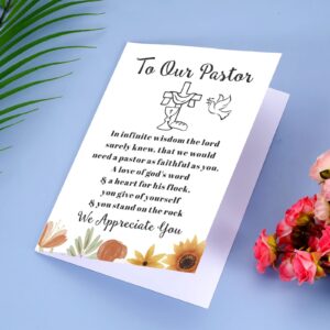 GGOJAGST Pastor Appreciation Cards Pastor Appreciation Gifts Religious Pastor Gifts for Men Women Pastor Birthday Card Pastor Wife Appreciation Gifts Thank You Gift for Pastor Anniversary Card