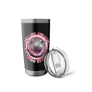 Cute Hippo Moo Deng Tee, Cool Just a Girl Who Loves Moo Deng Stainless Steel Insulated Tumbler