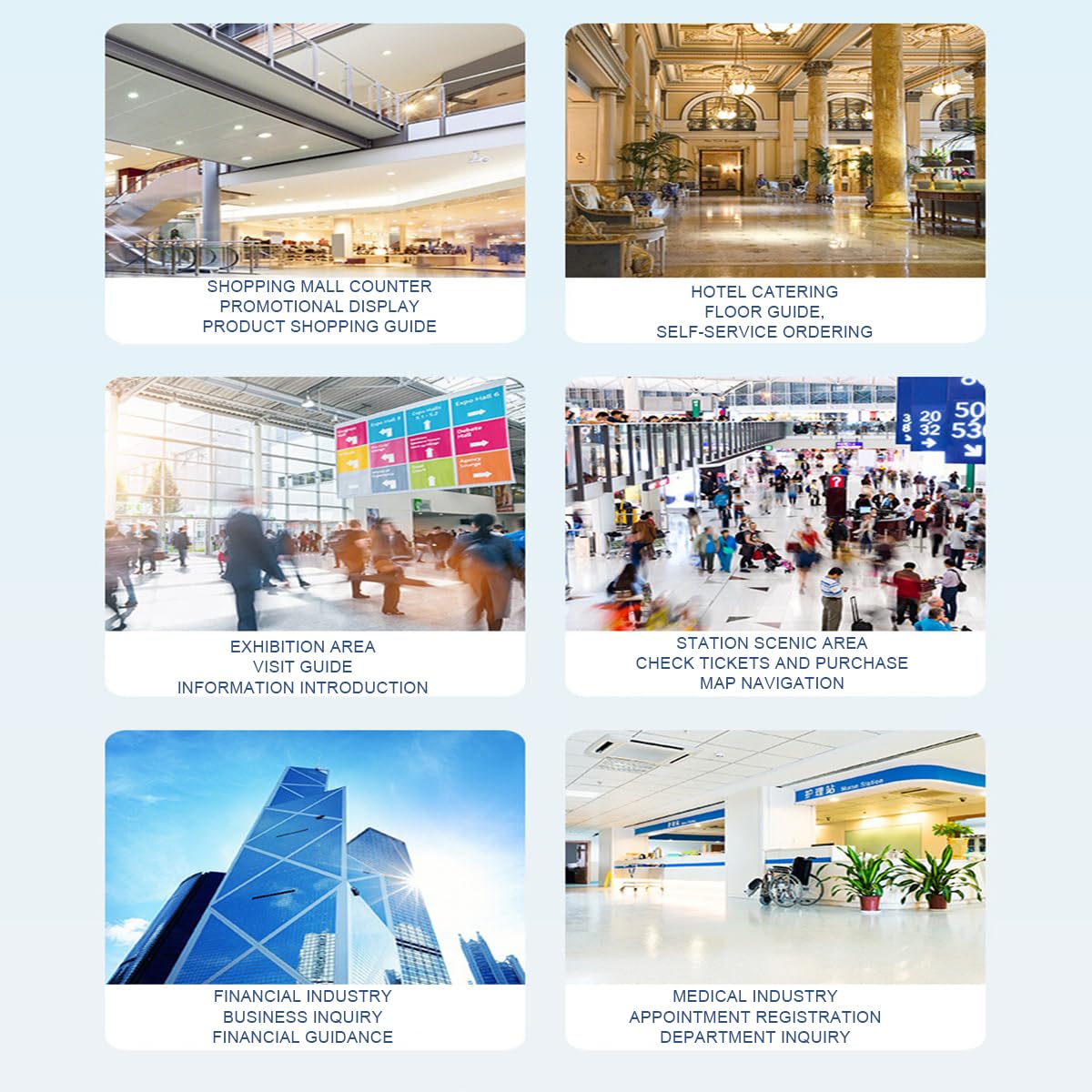 Floor Standing Digital Signage Displays, Self-service Inquiry Terminal Machine, Advertising Display Kiosk, HD1920x1080, for Information Inquiry, Self-service Processing, Navigation, Bank Hotel Airport