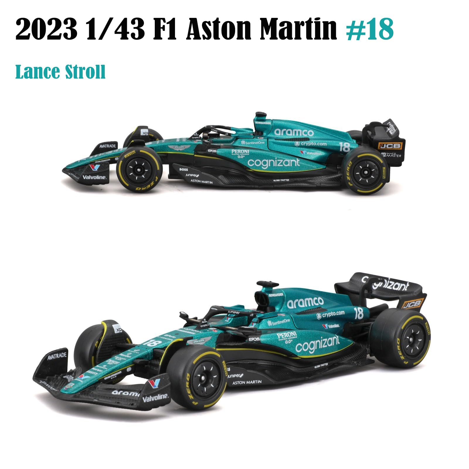 HTLNUZD Bburag 2023 1/43 New F1 Team AMR23#18 Stroll Formula One for Aston Martin 1:43 AM23#18 Alloy F1 Adult Model Car DieCast Collectible