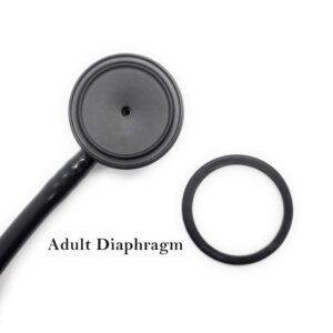 Adult + Pediatric Diaphragm with Rim Assemblies. Fits Cardiology III (3) + 2 Extra Ear Pieces. Compatible with Littmann and Other Stethoscopes