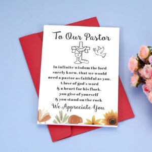 GGOJAGST Pastor Appreciation Cards Pastor Appreciation Gifts Religious Pastor Gifts for Men Women Pastor Birthday Card Pastor Wife Appreciation Gifts Thank You Gift for Pastor Anniversary Card