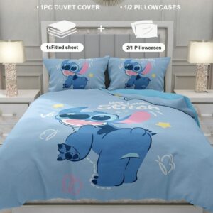 HOMEINNO 2/3pcs Cartoon Duvet Cover Set, Cartoon Room Decor, Soft and Breathable, Cartoon Printed Pattern, Fits Twin Full King Queen Bed, Gifts 02 (Queen - 90 * 90 inches)