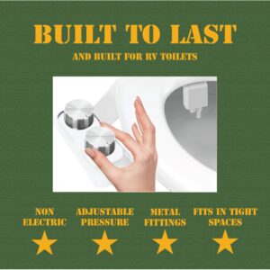 Camp Basics RV Bidet Made to Fit Your RV and Camper Trailer | Easy to Install and Self Cleaning | Non Electric | Upgrade Your RV