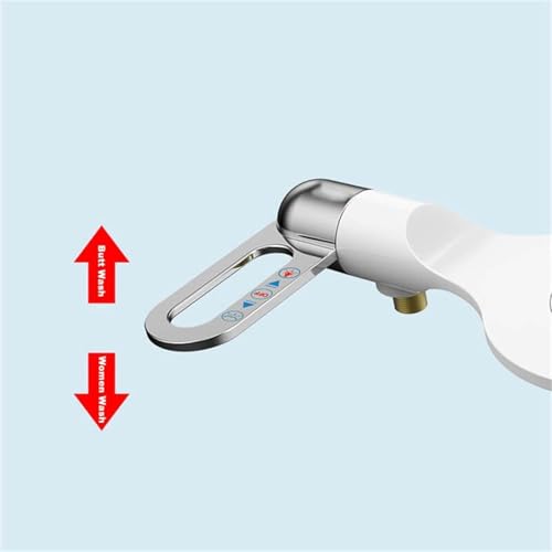 Bidet Attachment for Toilet, Bidet Toilet Seat dua l Nozzle, Non-electric Bidet Sprayer with Adjustable Water Pressure, Smart Toilet Seat Flusher for Sanitary and Feminine Wash