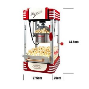 Popcorn Machine, Fully Automatic Commercial Popcorn Machine, Suitable for Parties, Theaters, Gatherings (A)