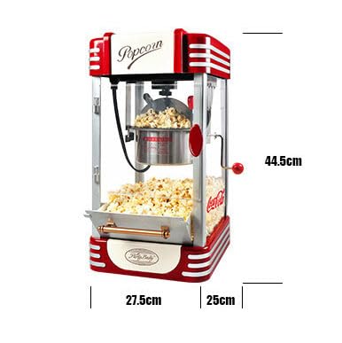 Popcorn Machine, Fully Automatic Commercial Popcorn Machine, Suitable for Parties, Theaters, Gatherings (A)