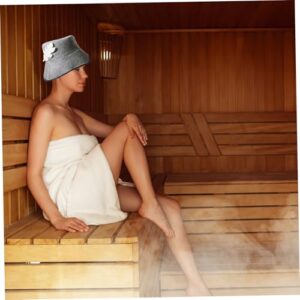 Sauna Hat 2PCS Felt Water Absorbent Sauna Hat for Women Men Regulate Temperature Fisherman's Sauna Cap Reusable Banya Hat for Sauna Longer Bathhouse Style 1 Sauna Hat for Men Sauna Hat for Women Bany