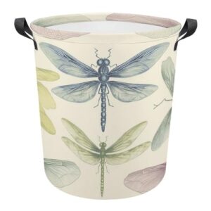 laundry hamper dragonfly drawing freestanding laundry basket thickened waterproof collapsible clothes hamper storage for clothes toys dorm and family