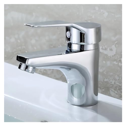 FACUT Hot and Cold Mixer Tap Bathroom Basin Sink Faucet Chrome Copper Water Tap Mixer Single Handle Bath Faucets,Kitchen Sink Faucet FACUT