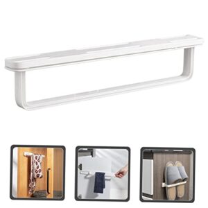 BRIGHTFUFU 5pcs Towel Rack Kitchen Shelf Bracket Dish Cloth Holder Bath Towel Hangers Wall Bath Towel Mounted Clothes Hanger Wall Towel Holder Towel Single Bars Towel Rod White The HIPS