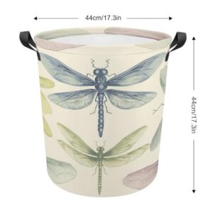 Laundry Hamper Dragonfly Drawing Freestanding Laundry Basket Thickened Waterproof Collapsible Clothes Hamper Storage for Clothes Toys Dorm And Family