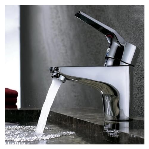 FACUT Hot and Cold Mixer Tap Bathroom Basin Sink Faucet Chrome Copper Water Tap Mixer Single Handle Bath Faucets,Kitchen Sink Faucet FACUT