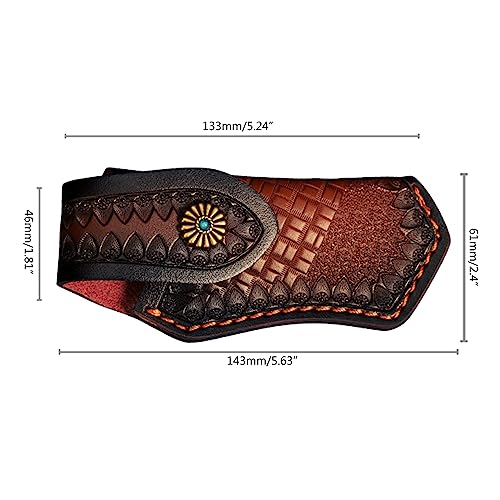 WEISUYUUS Leathers Sheath Folding Knife Pouches Leathers Knife Holsters Folding Knife Sheath Great for Camping Outdoor Activities