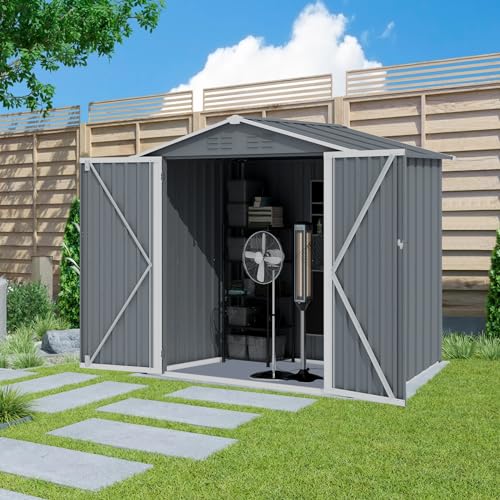 Outdoor Shed,6x4 Ftstorage Sheds,Heavy Duty Storage Room With Sliding Doors And Ventilation Openings,Shed For Outdoor Garden Sheds,Backyard Tool Storage Shed,Lawn,Terrace (6 x 4 FT)