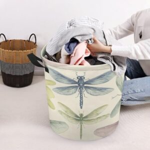 Laundry Hamper Dragonfly Drawing Freestanding Laundry Basket Thickened Waterproof Collapsible Clothes Hamper Storage for Clothes Toys Dorm And Family