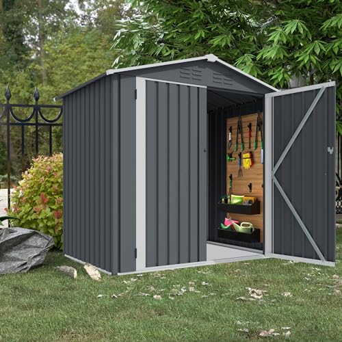 Outdoor Shed,6x4 Ftstorage Sheds,Heavy Duty Storage Room With Sliding Doors And Ventilation Openings,Shed For Outdoor Garden Sheds,Backyard Tool Storage Shed,Lawn,Terrace (6 x 4 FT)