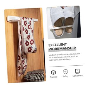 BRIGHTFUFU 5pcs Towel Rack Kitchen Shelf Bracket Dish Cloth Holder Bath Towel Hangers Wall Bath Towel Mounted Clothes Hanger Wall Towel Holder Towel Single Bars Towel Rod White The HIPS