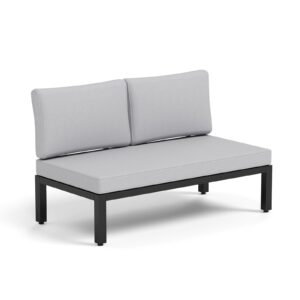 phi villa outdoor 2-seat sofa conversation sets patio metal loveseat couch for bistro, backyard, garden