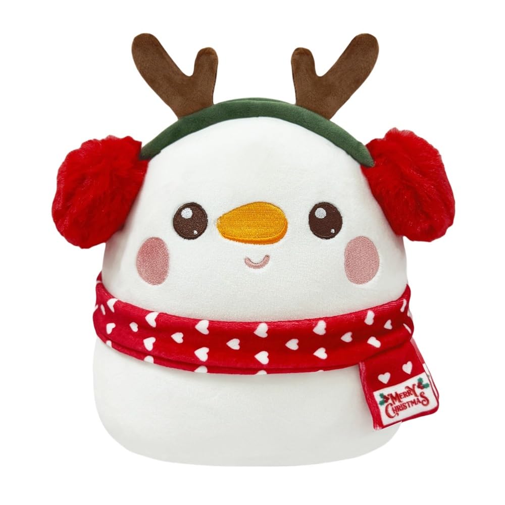 2024 Christmas Plush Toys, 10" Cute Snowman Plushie for Fans Gift, Soft Christmas Stuffed Animal Pillow for Kids and Adults