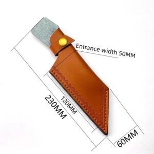 2PCS Knife Sheath, Leather Portable Knife Scabbard with Belt Loop and Snap Closure Fits for Outdoor Pocket Knives