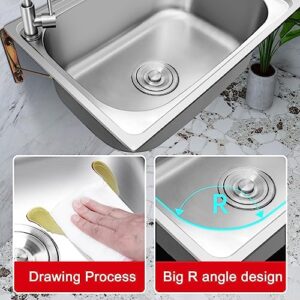 Small Wall Mounted Bathroom Sink, Stainless Steel Hand Sink with Cold Alone Faucet, Utility Laundry Portable Handwashing Station, for Garage Garden Kitchen Laundry Room, Outdoor，55x40cm