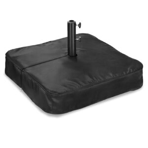 rileytee patio umbrella base cover,outdoor heavy duty 600d waterproof anti-uv square umbrella stand base cover,black,cover only (25"l x 25"w x 7"h)