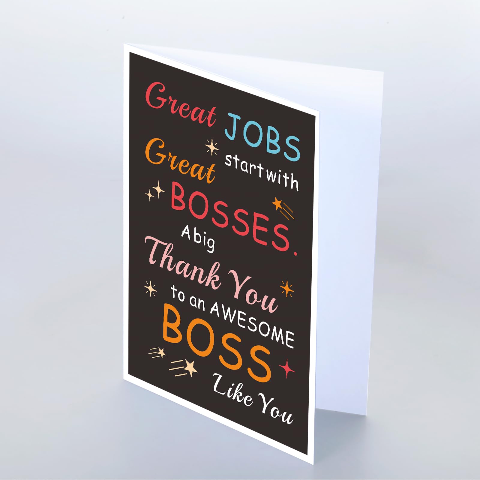 GGOJAGST Funny Boss Card Gifts for Women Men Boss Christmas Gifts Best Boss Ever Gift Boss Day Card Gifts for Her Him Thank You Card Gifts for Boss Leader Manager Boss Birthday Card Boss's Day Card