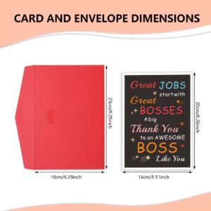 GGOJAGST Funny Boss Card Gifts for Women Men Boss Christmas Gifts Best Boss Ever Gift Boss Day Card Gifts for Her Him Thank You Card Gifts for Boss Leader Manager Boss Birthday Card Boss's Day Card