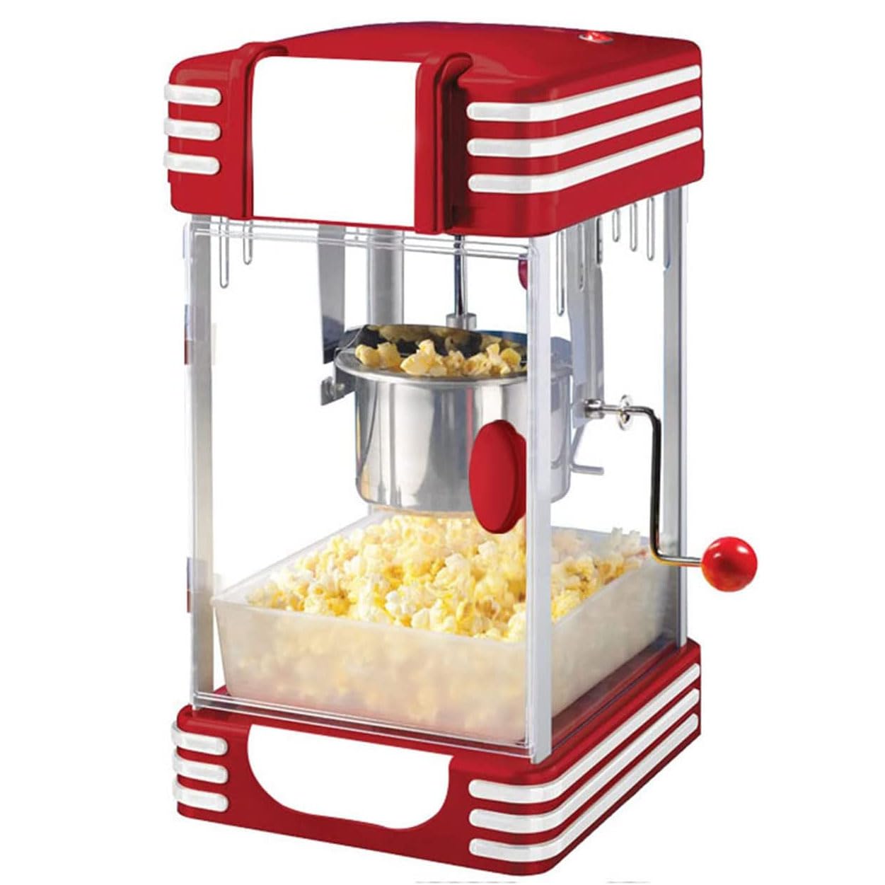 Popcorn Machine, Fully Automatic Commercial Popcorn Machine, Suitable for Parties, Theaters, Gatherings (A)