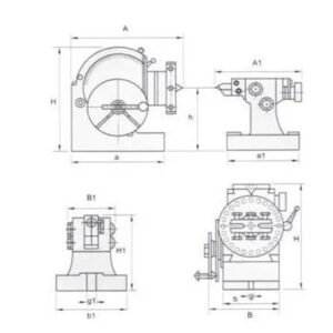 KACOME BS-0/BS-1/BS-2 Manual semi-Universal indexing Head indexing Table for milling Machines